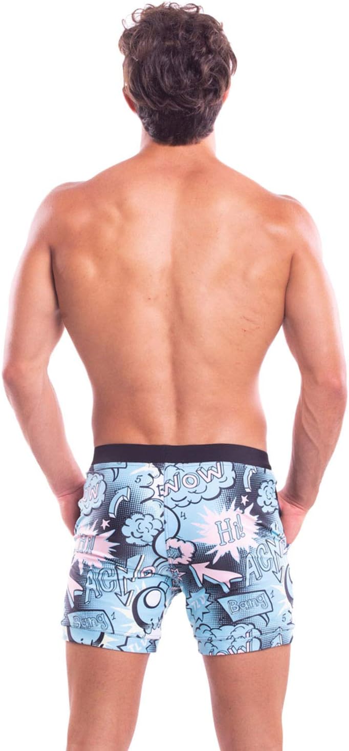 Taddlee Men Swimwear Swimsuits Flower Print Surf Board Boxer Shorts Trunks Long