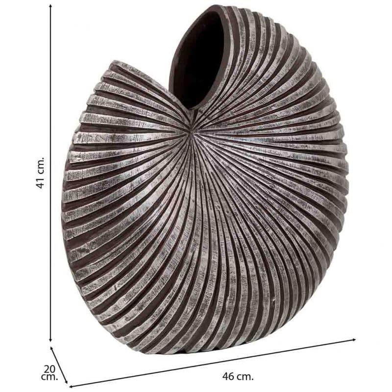 Vase en polyrésine argenté, l'objet déco sculptural idéal - 5