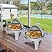 ROVSUN Chafing Dish Buffet Set,6 Quart Roll Top Stainless Steel Chafer, NSF Round Set with Food Pan, Water Pan and Fuel Holders, for Wedding, Parties, Banquet, Catering Events