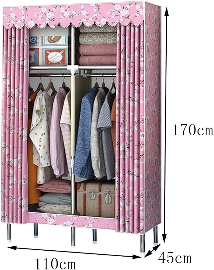 Cloth Wardrobe Clothes Closet, Portable Closet Wardrobe Storage Closet Standing Closet Fabric Cabinet Portable Wardrobe,B_110x45x170cm
