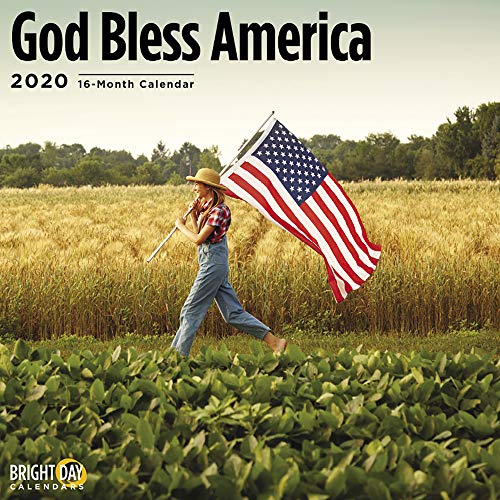 2020 God Bless America Wall Calendar by Bright Day, 16 Month 12 x