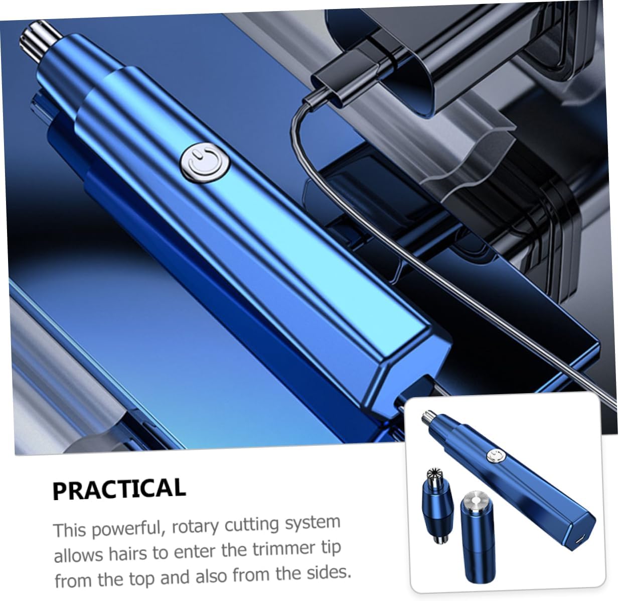 VICASKY 1Set Electric Nose Hair Trimmer Ear Hair Razor Cleaning Tool for Facial Hair Grooming Electric Shaving Razor with Rotary Cutting System Easy to Clean
