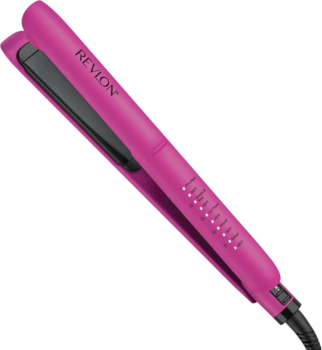 Ceramic Tourmaline 1" Flat Iron | Hair Straightener Evenly Distributes Heat for Less Damage, 5 Preset Temperatures for All Hair Types