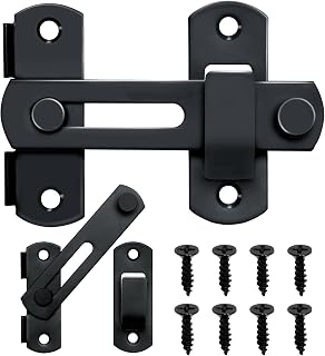 Adanluxe 2-Pack 4x2.76" Thickened Stainless Steel Gate Latch Sliding Door Lock - Child Proof Security for Bedrooms, Barns, Sheds & Fences