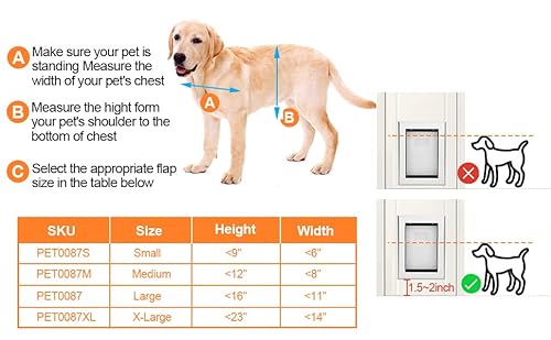 Ownpets Extra Large Aluminum Pet Door And Replacement Flap X-Large #TOP2