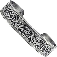 Vista 2 de Accents Kingdom Phoenix Pulsera celta de bronce, rígida, magnética, terapéutica.