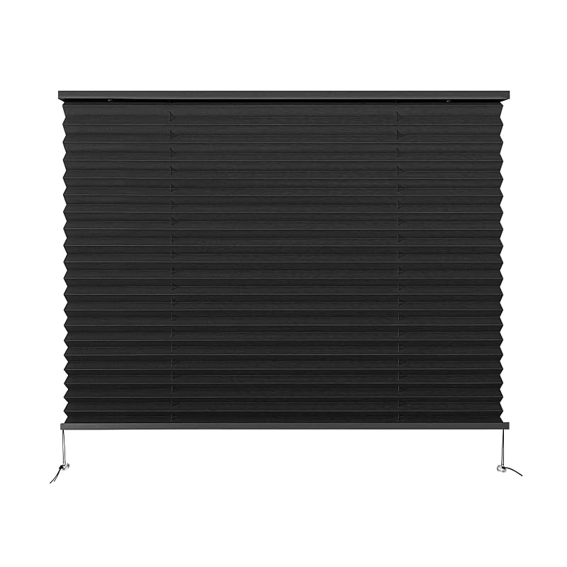 Persiana Plissada para Janela Lateral de RV Dulepax Preta 81,3 x 61 cm