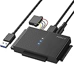FIDECO USB 3.0 to SATA or IDE Adapter, Hard Drive Adapter Cable Universal for 2.5/3.5 inch SATA HDD/SSD & IDE HDD with 12V Power Adapter