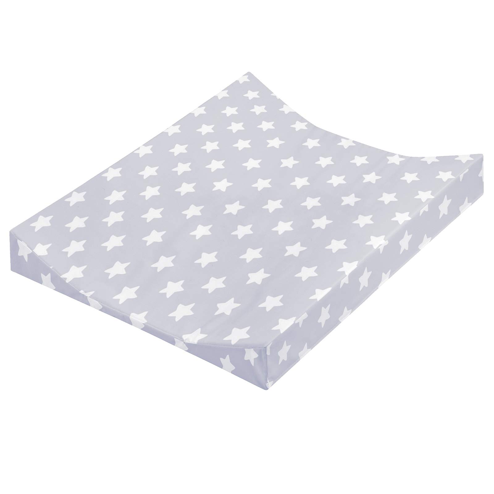 Julius Zöllner Materassino fasciatoio, 2 pezzi, 50 x 65 cm, Standard 100 by Oeko-Tex, stelle grigie
