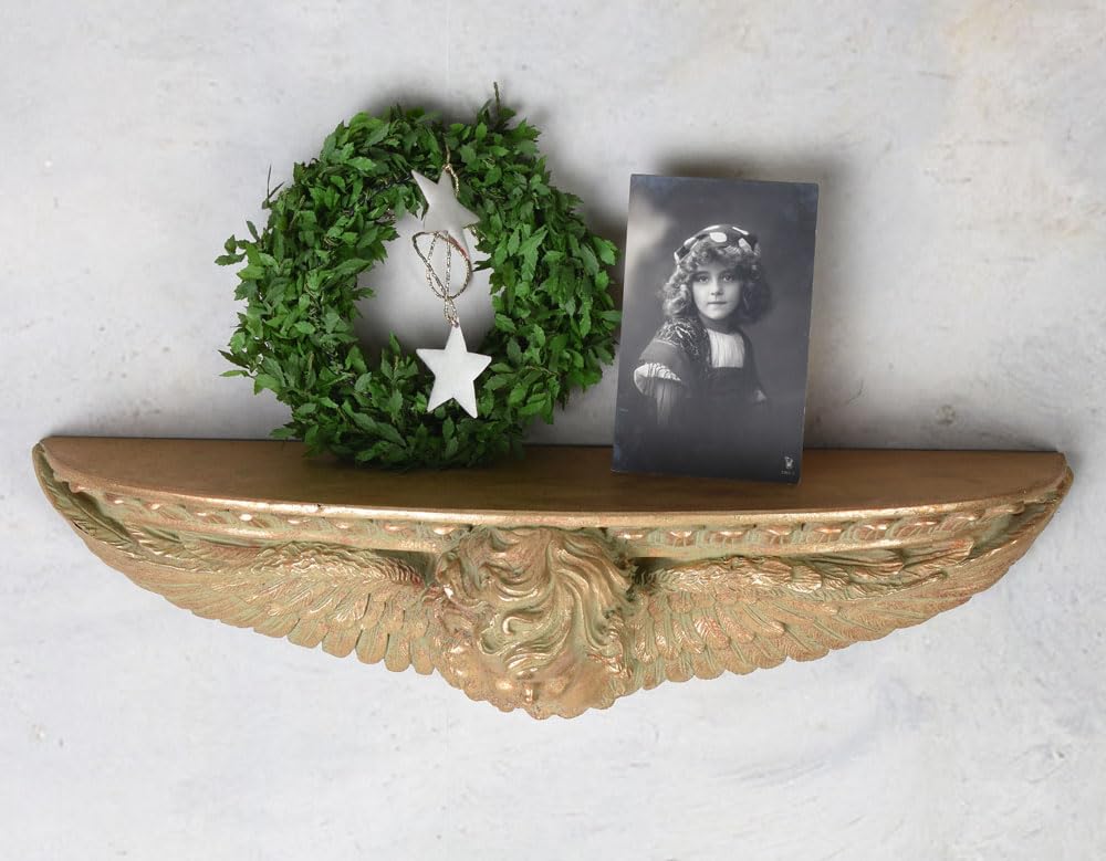 Wandkonsole Engel Konsole Gold Wandablage Wandregal 48 cm lup141 Palazzo Exklusiv