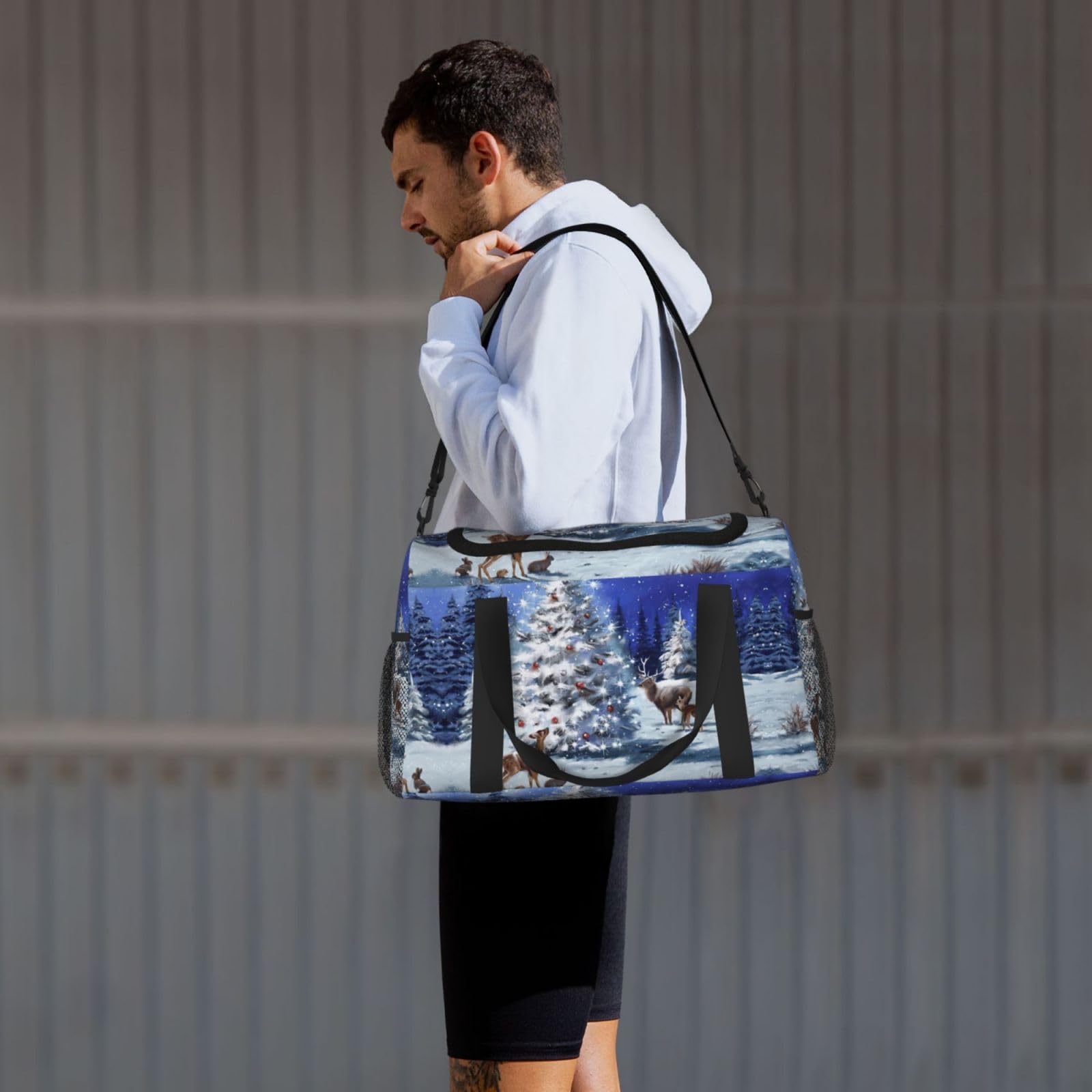 Świąteczna torba na ramię kobiety mężczyźni podróżna torba crossbody torebka torba na ramię torebki robocze codzienna torba hobo