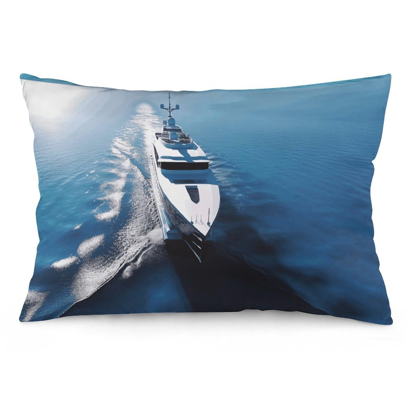 2 Pack Pillow Cases for Hair and Skin, Soft Breathable Pillow Case Covers with Hidden Zipper, Yacht ​ Sailboat Pillowcase 20"x30" Pillow Covers for Sleeping Gift