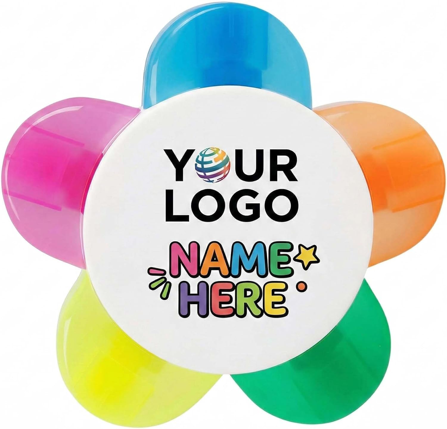 10/50/100 Pcs Personalized Highlighters with Custom Text/Logo, Bulk Fluorescent Markers for Business Office, School, Wedding Favors & Events