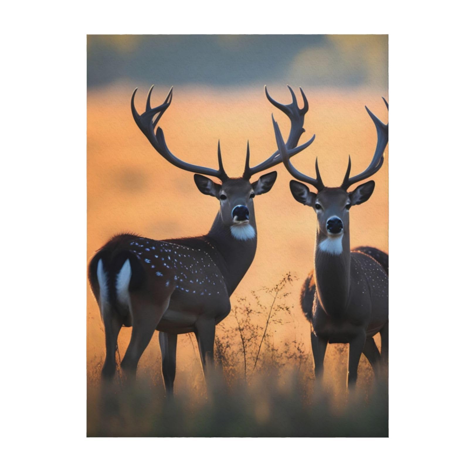 Couverture naturelle cerfs sauvages contre le froid corporel au lit
