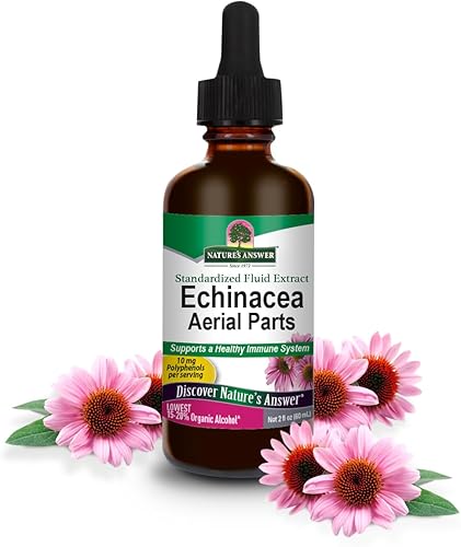 Natures Answer Echinacea con alcohol orgánico 2 onzas líquidas