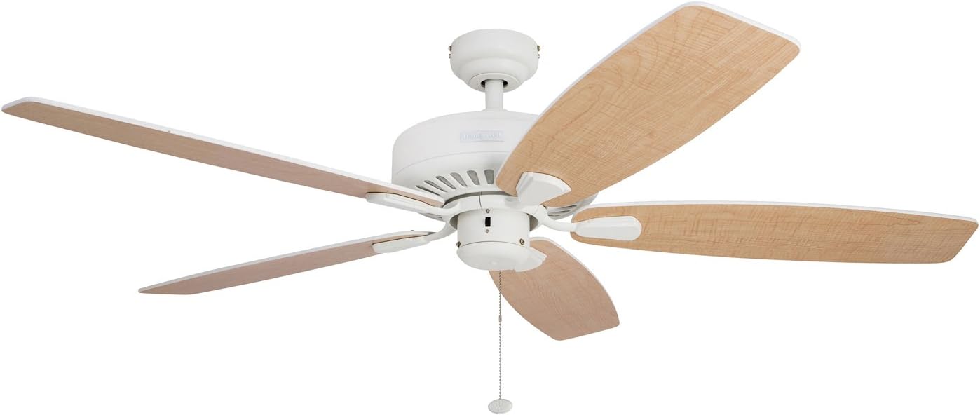 Tор Rаtеd Honeywell Sutton 52-Inch Ceiling Fan, Energy Star, Five Reversible White/Maple Blades, White
