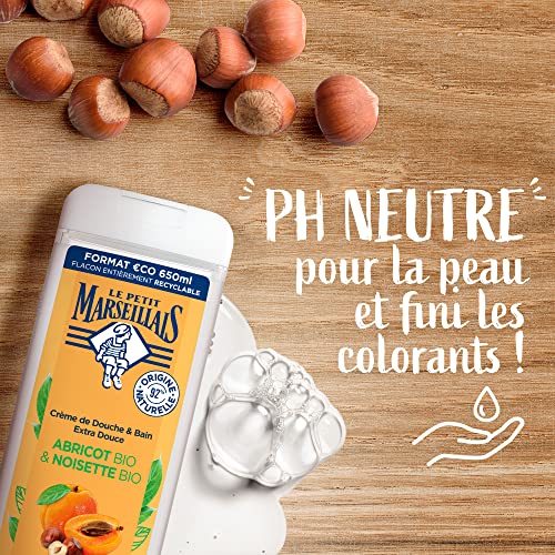 Le petit marseillais gel douche & bain abricots noisette bio 650ml - vue 4