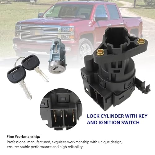 Miniatura 4 de 12458191 12533953 15822350 19168637 Cilindro de bloqueo con llave e interruptor de encendido para Pontiac Grand Prix 2004-2006 3.8L 5.3L