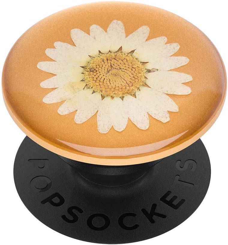 PopGrip Pressed Flower White Daisy PopSockets Smartphone Ring, Smartphone Stand, Smartphone Grip, Smartphone Accessory, iPhone and Android