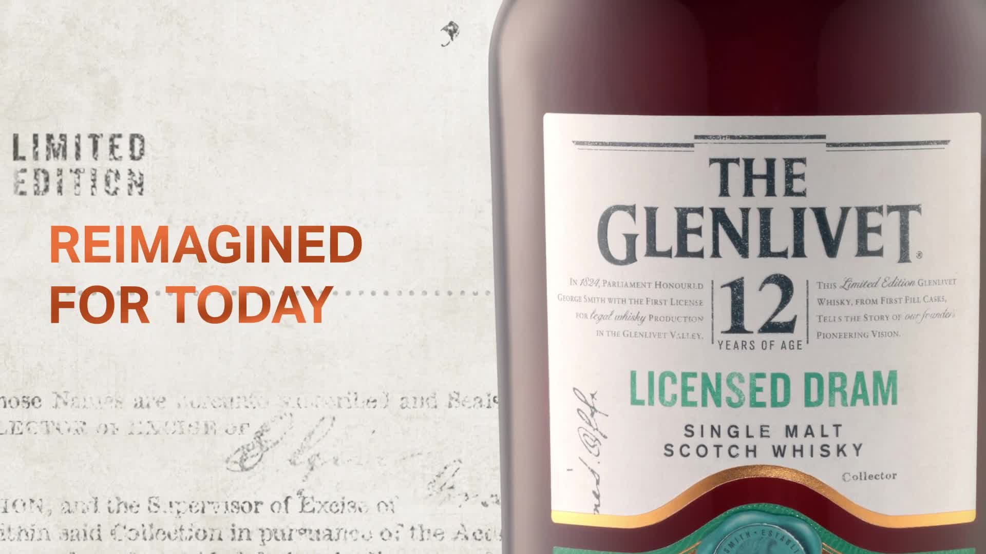 The Glenlivet 12 Year Old Licensed Dram Limited Edition Single