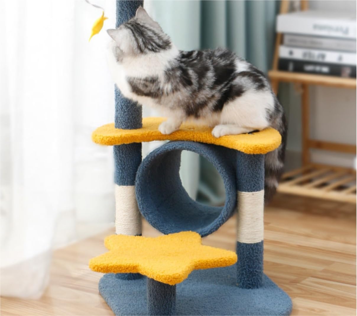 Albero Tiragraffi Per Gatti Piattaforma Di Riposo Piccolo Tiragraffi Per Interni Con Torre Per Gatti In Condominio Naturale
