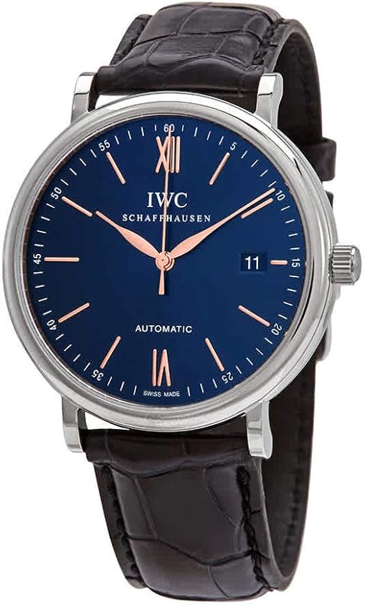 iwc blue face watch
