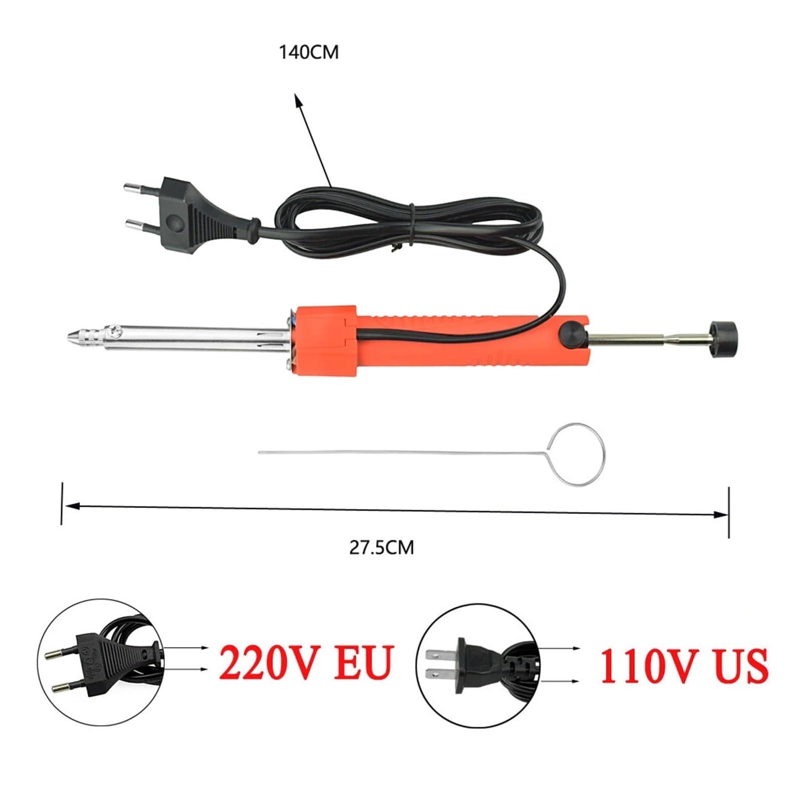 36W eléctrico de doble uso absorbente de soldadura eléctrico absorbente de soldadura lechón bomba para desoldar soldadura pistola de hierro(EU standard)