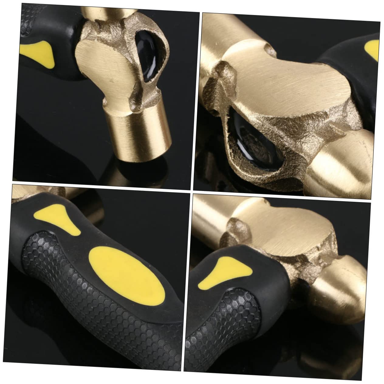 VILLCASE Martillo de Latón de Lb para Estampado Mango de Metal para Fabricación de Joyas y Trabajo de Precisión