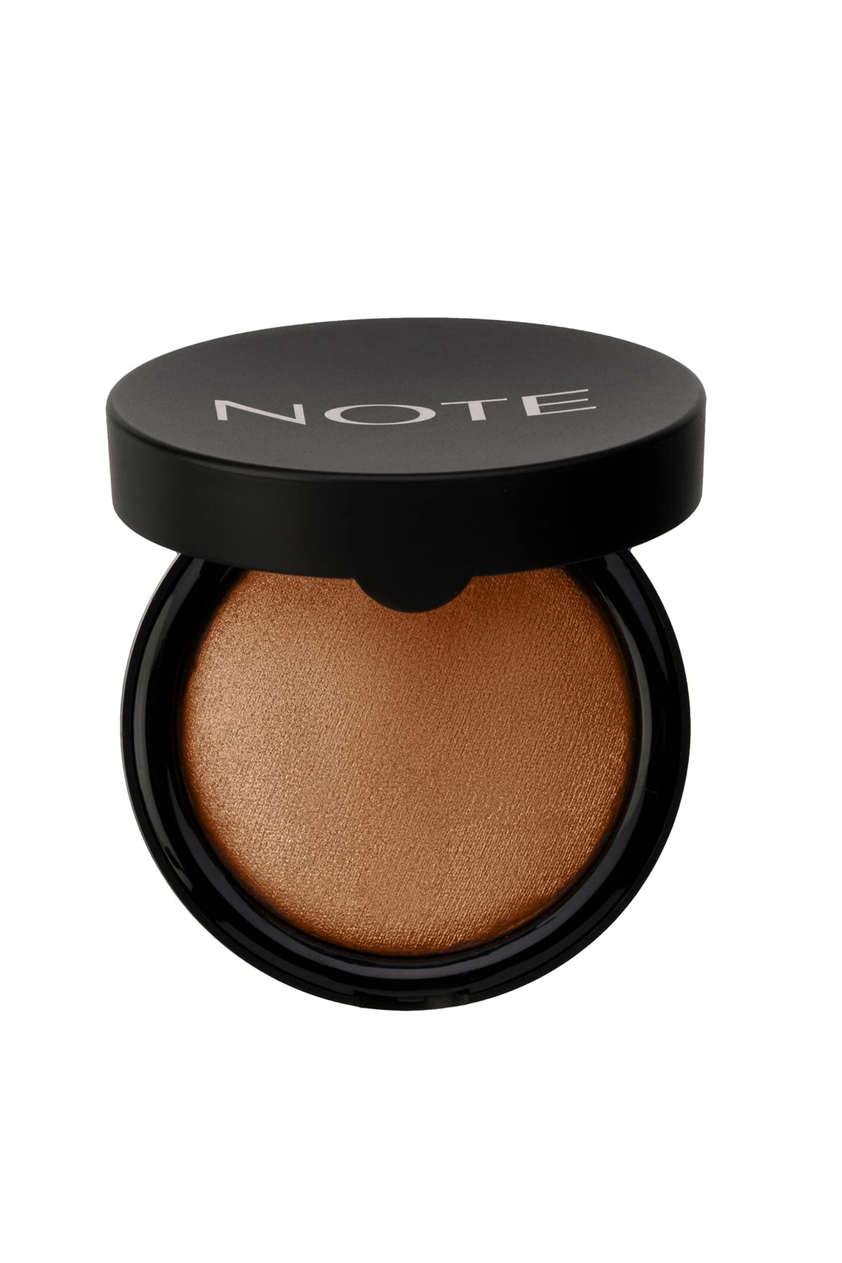 Note Cosmetics Baked Powder 03 Caramel Cake Işıltılı Bitişli Highlighter Toz Yüz Pudrası