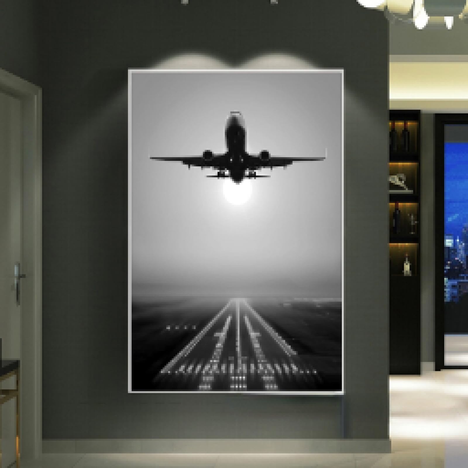 Affiches et impressions d'avions en noir et blanc KEBIA 80x110cm - 7
