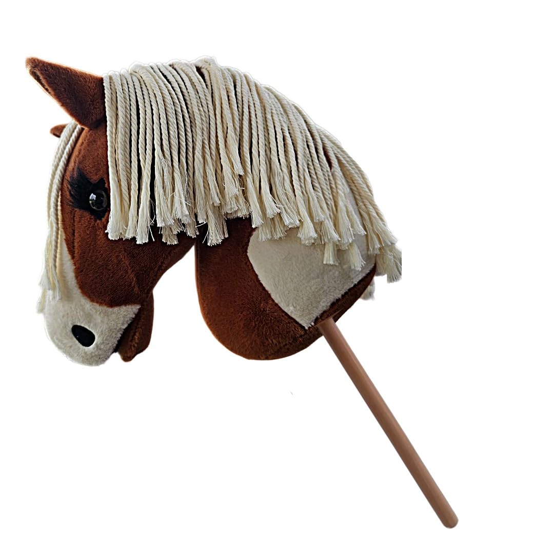 Equimed Hobby Horse Kid-Friendly Realistic Ultra Plush Toy Pony Rope Braid Mane Child Exercise Toy (Tonto)