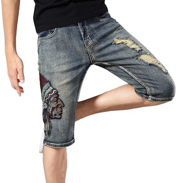 Amazon Tenflow ショートパンツ メンズ デニムパンツ 短パン ハーフパンツ デニムショーツ ジーンズ ジーンズ 刺繍 ストレッチ 男性 Csfs Lsnz 1701 ショートパンツ 通販