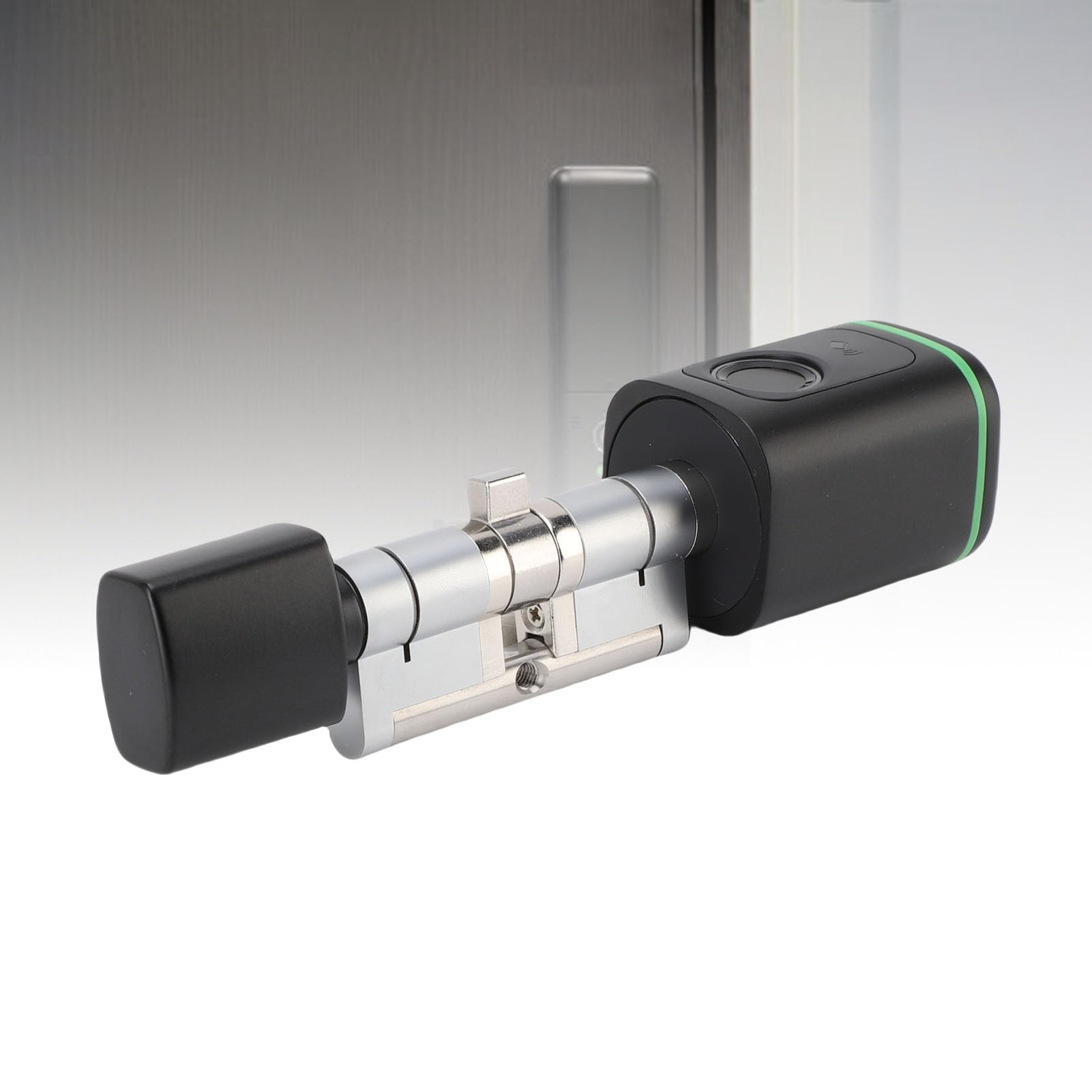 Pongnas Cilindro Smart Senza Chiave, Serratura Bluetooth con Memoria per | Accesso con App , Corpo in Lega di Alluminio e Ottone, per Porte 35-45 Mm, 2 Card e 2 Chiavi, IP5X Anti-spruzzi