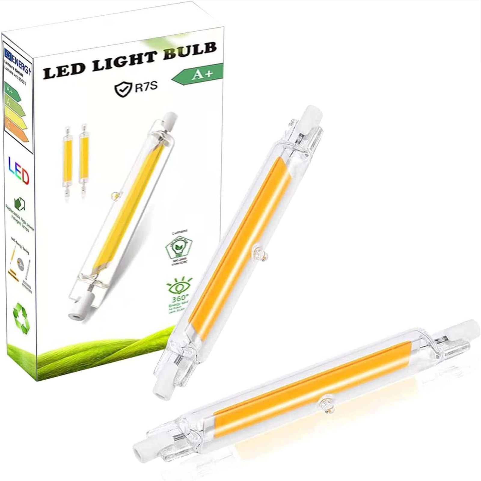 R7S LED 118mm Dimmbar, 20W LED Stab