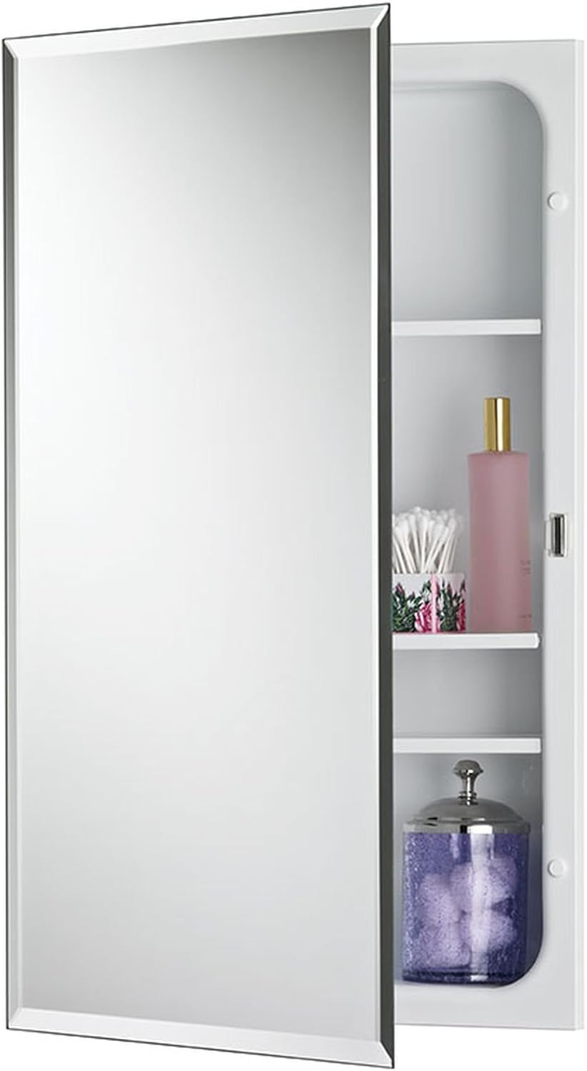 Up To 40% OFF Jensen 1459MODX Bevel Mirror Medicine Cabinet, 16 x 26