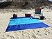 SAND-AWAY Sand Proof Outdoor Compact Beach Blanket for Social Distancing(20% Bigger 9 x 7 ft) Oversized Beach, Picnic Blanket/ Beach Mat (INCLUDES 4 FREE STAKES!) for Beach, Picnic, Camping, Hiking