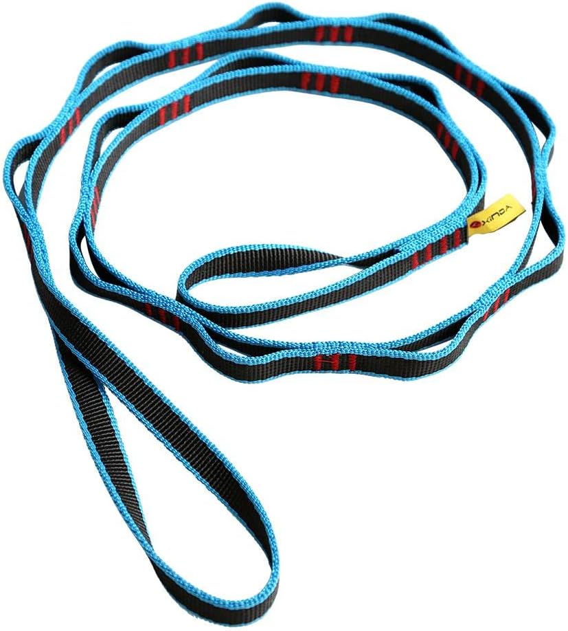 22KN 150cm Rock Climbing Tree Rigging Sling Rope Webbing Strap Gear - Blue|Ropes, Cords & Slings| Ropes, Cords & Slings