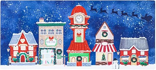 Evergreen Flag Tapete para interruptor de Nochebuena Sassafras  Tapete de entrada intercambiable para interiores y exteriores  22 pulgadas x 10