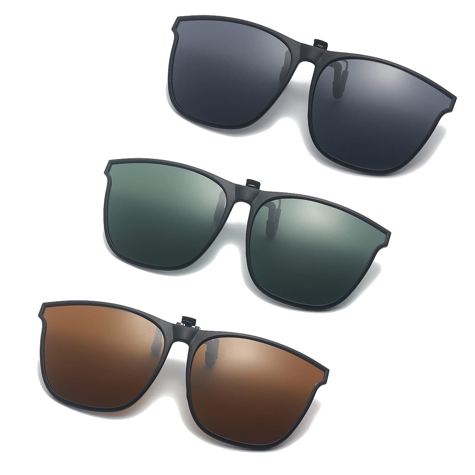 Occhiali Polarizzati Antiriflesso Per Sport Occhiali Da Sole Polarizzati A Clip - UV400, Ribaltabili, Per Guida E Sport, Uomo E Donna Lenti Tac Antiriflesso - Foto 3