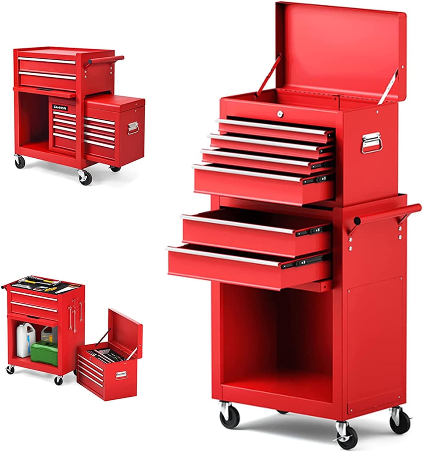 Buy KKGLAPTEN 8Drawer Rolling Tool Chest, High Capacity Tool Storage with Wheels and