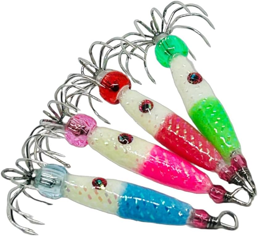 Squid Jig Weighted jigs Handmade 30mm Wide Hook Made in USA 3/8,1/2,3/4oz Premium Quality