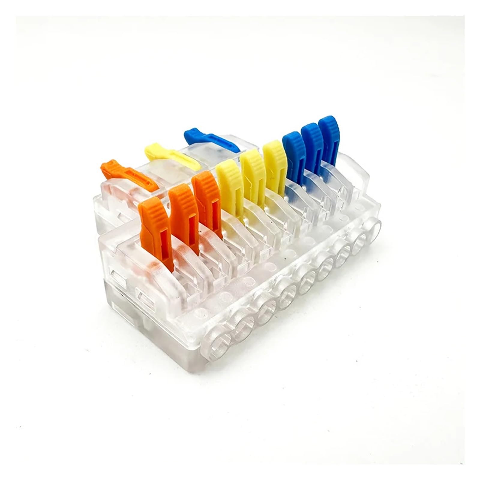 Connettori elettrici a Striscia, Separatore Universale Compatto, Cavo, Filo a Inserimento, connettore con Morsetto a Leva(424 c,30PCS)