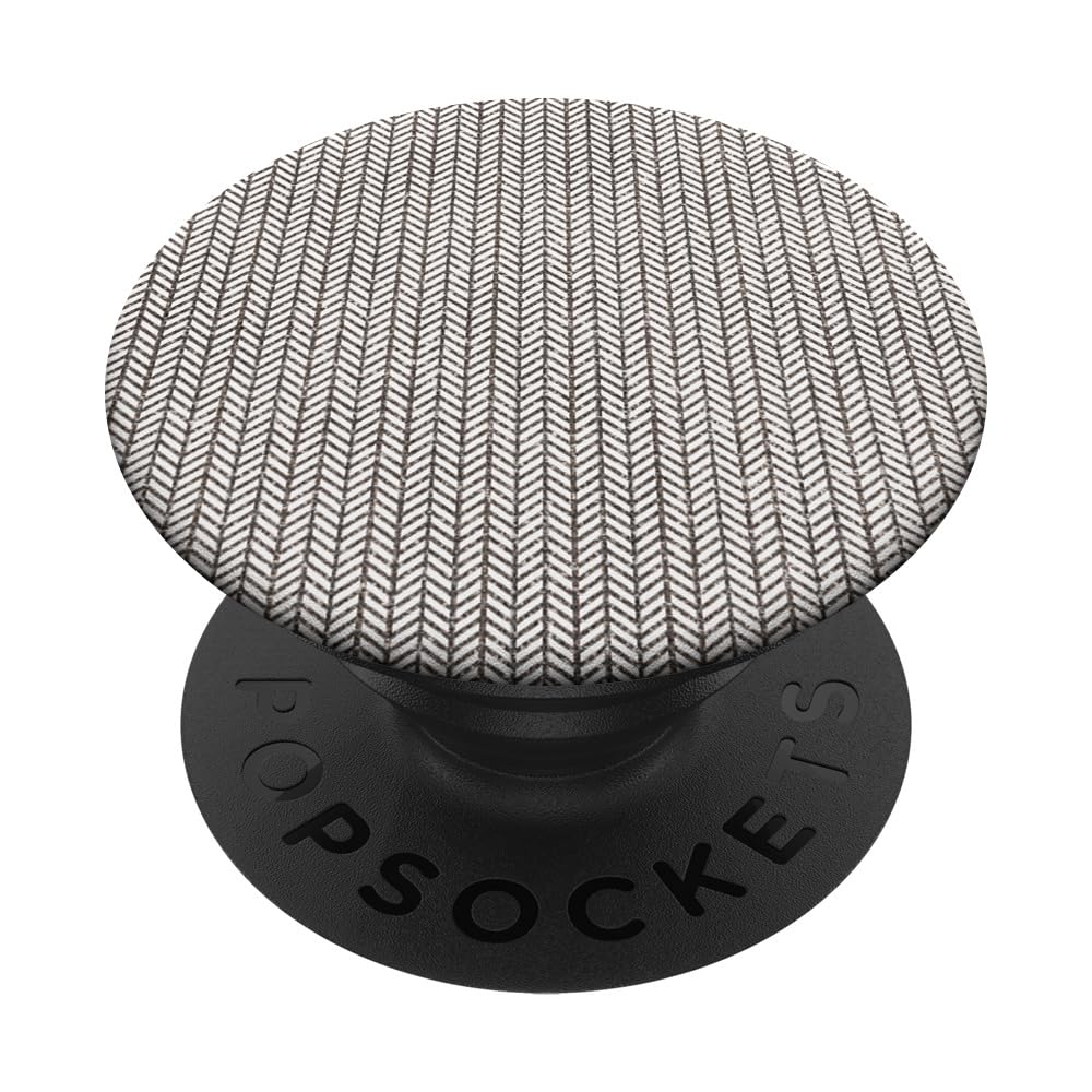 Silver Sparkle Herringbone Geometric Design PopSockets Adhesive PopGrip