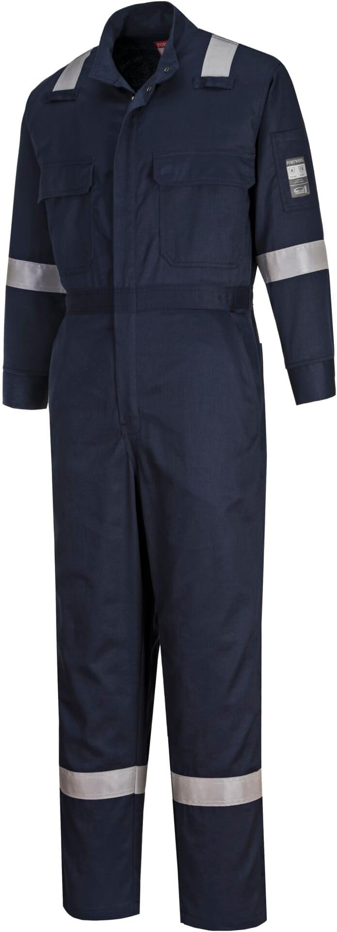 Portwest FR504 Women's FR Coveralls - Bizflame 88/12 Reflective Flame Resistant Safety Workwear Coveralls Navy, Large
