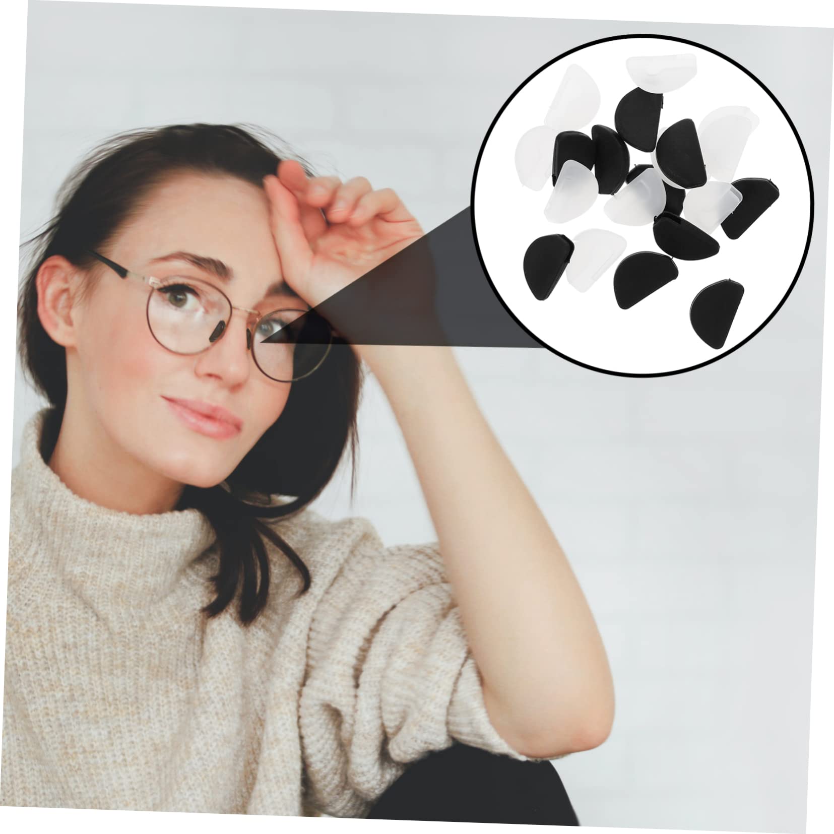 Healeved 100paia Cuscinetti Antiscivolo Silicone Per Occhiali Di Naselli Regolabili Compatibili Con Vari Modelli Alta Durabilità e Comfort Assicurato