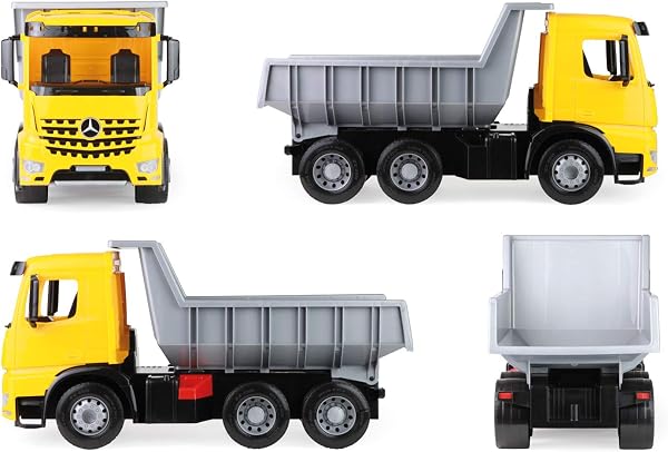 Lena 02031 - Camion-benne géant Actros 63 cm, 3 axes avec capacité de charge solide et benne verrouillable - 5