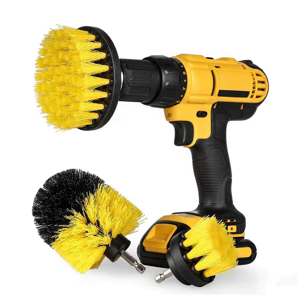 3 Pack Drill Brush Power Scrubber Cleaning Brush Set All Purpose Drill Scrub Brushes Kit for Grout Floor