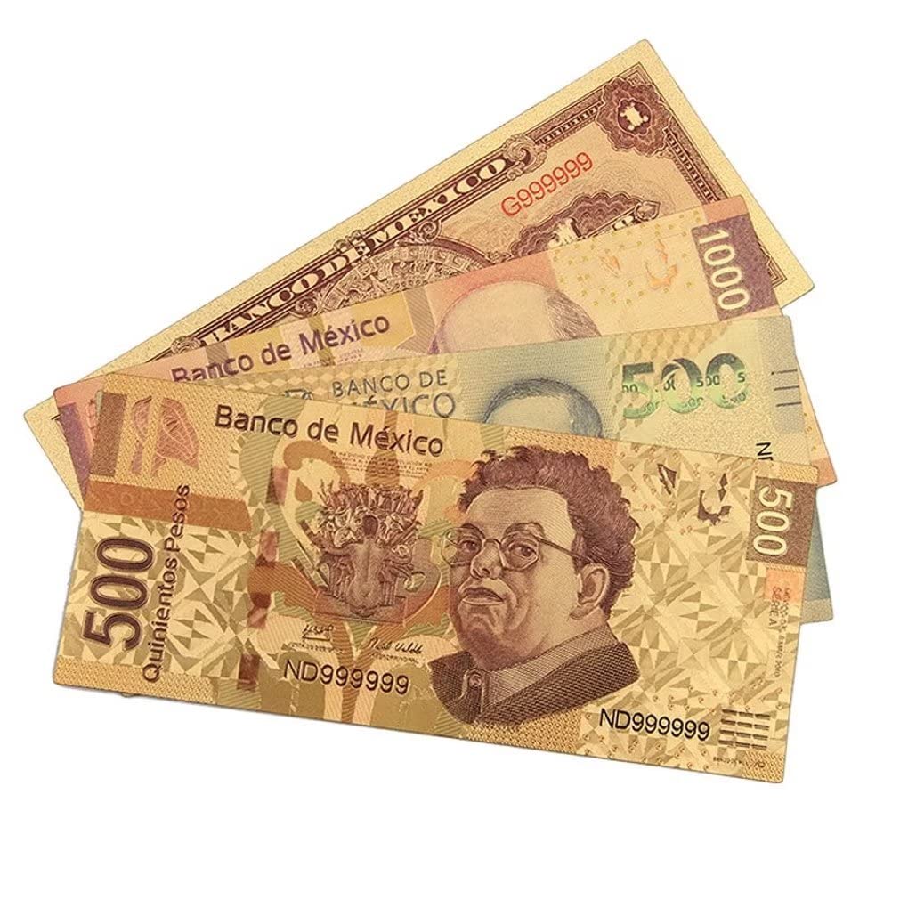 Amazon.co.jp: ゴールドメキシコペソ紙幣、1 500 1000ペソ金メッキ紙幣
