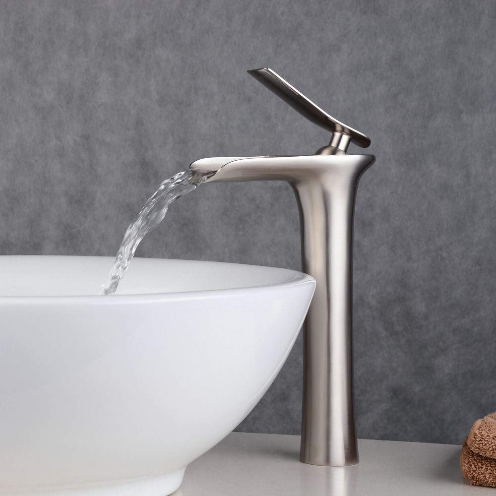 Grifo Monomando Bañera Moderna Grifo de Lavabo frío y Caliente Todo Cobre Grifo Mezclador de Cocina Retro Antióxido Grifo de baño a Prueba de Fugas Gallo Válvula de cerámica Orificio único Caño en