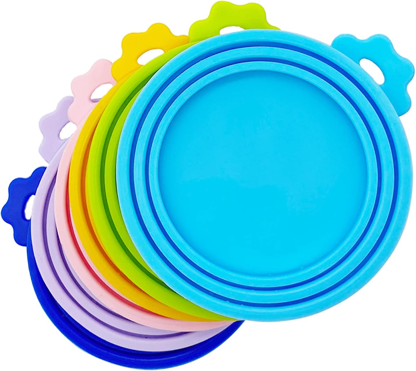 Meals Can covers | 6 Pack Silicone Can Lids for Canine and Cat Meals | Common BPA Free | One Can Cap Match Most Customary Dimension Canned Canine Cat Meals